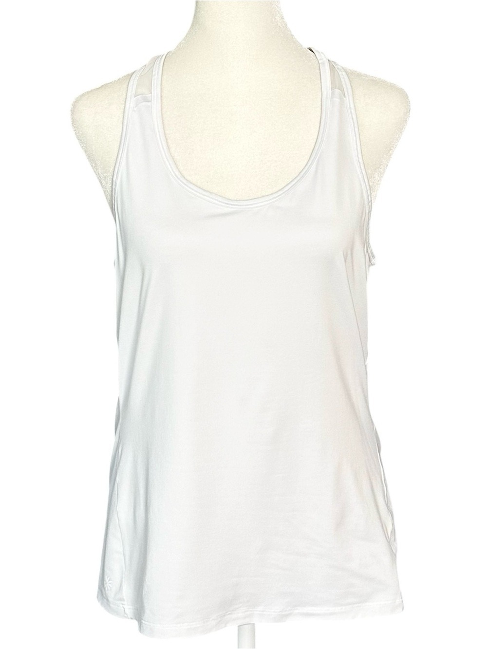Athleta Chi Mesh Racerback Active Tank Top White Size Medium Petite - Picture 2 of 12